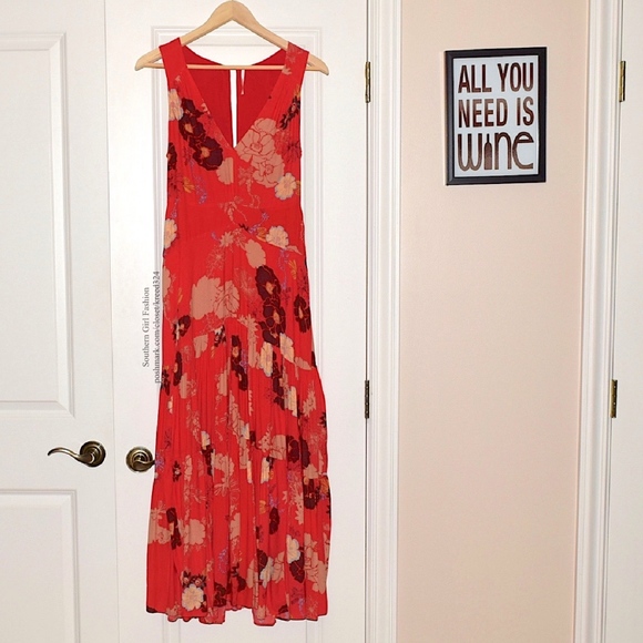 FREE PEOPLE Party Dress Intricate Long Draped Gown - Picture 2 of 2